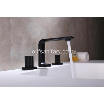 ສອງ handle basin faucet matt ສີດໍາ